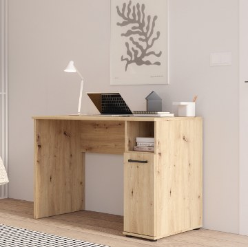 Forte Письменный стол 110x50 см с тумбой Niko, дуб Artisan, CPLB21N-D78 - Home Club