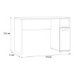 Forte Письмовий стіл 110x50 см із шафкою Niko, дуб Artisan, CPLB21N-D78 - Home Club, зображення 7