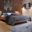Forte Двуспальная кровать 160x200 см с ящиком для хранения Bellevue, черный дуб/благородный дуб, BLQL5164-L41 - Home Club