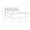 Forte Двуспальная кровать 160x200 см с ящиком для хранения Bellevue, черный дуб/благородный дуб, BLQL5164-L41 - Home Club, изображение 6
