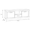 Forte Тумба під телевізор 150 см Baccio Дуб Artisan/Білий, BCCT134-C804 - Home Club, зображення 6