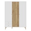 Forte Шкаф 155 см Harllson, белый/дуб Mauvella, HLTS731LEC-M793 - Home Club, изображение 2