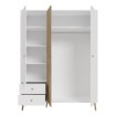 Forte Шкаф 155 см Harllson, белый/дуб Mauvella, HLTS731LEC-M793 - Home Club, изображение 3