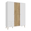 Forte Шкаф 155 см Harllson, белый/дуб Mauvella, HLTS731LEC-M793 - Home Club, изображение 4