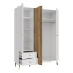 Forte Шкаф 155 см Harllson, белый/дуб Mauvella, HLTS731LEC-M793 - Home Club, изображение 5