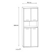 Forte Шафа з дверцятами 85 см Keflavik Білий/Графіт, KFLR822-J53 - Home Club, зображення 6
