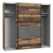 Forte Шкаф с раздвижными дверцами 220 см Clif Old – Винтажный деревянный/бетон, RCQS92411-C754 - Home Club, изображение 5
