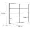 Forte Шкаф с раздвижными дверцами 220 см Clif Old – Винтажный деревянный/бетон, RCQS92411-C754 - Home Club, изображение 6