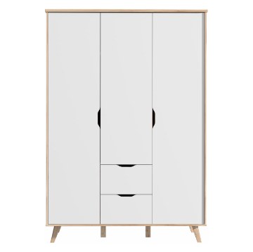 Forte Шкаф шириной 140 см с ящиками Vankka, дубовая доска/белый, FINVNKS831-L25 - Home Club