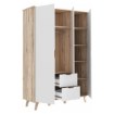 Forte Шафа 140 см із шухлядами Vankka, дубове покриття/білий, FINVNKS831-L25 - Home Club, зображення 5
