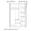 Forte Шафа 140 см із шухлядами Vankka, дубове покриття/білий, FINVNKS831-L25 - Home Club, зображення 8