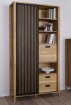 Forte Стелаж 100 см з ламелями та шухлядами Jytana Дуб Mauvella/Чорний, JTNR722L-M635 - Home Club, зображення 3