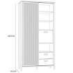 Forte Стелаж 100 см з ламелями та шухлядами Jytana Дуб Mauvella/Чорний, JTNR722L-M635 - Home Club, зображення 8