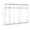Forte Шафа 270 см Sophistispace Білий / Білий глянцевий, SSQS12413-C04 - Home Club, зображення 9