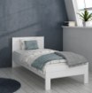 Forte Односпальная кровать 90x200 см Snow, белого цвета, SNWL09-C50 - Home Club