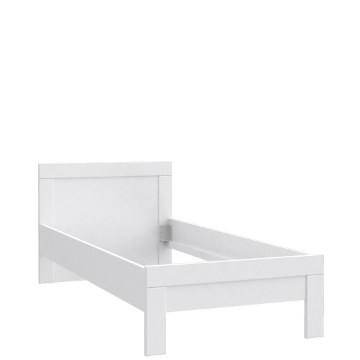 Forte Односпальная кровать 90x200 см Snow, белого цвета, SNWL09-C50 - Home Club