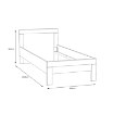 Forte Односпальная кровать 90x200 см Snow, белого цвета, SNWL09-C50 - Home Club, изображение 3