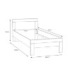 Forte Односпальная кровать 90x200 см Snow, белого цвета, SNWL09-C50 - Home Club, изображение 4