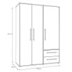 Forte Шафа 150 см із шухлядами, дуб Artisan/білий, MKSS833-C830 - Home Club, зображення 6