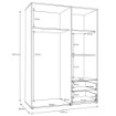 Forte Шафа 150 см із шухлядами, дуб Artisan/білий, MKSS833-C830 - Home Club, зображення 7