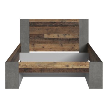 Forte Ліжко 140x200 см Clif Old – Wood Vintage/Бетон, CLFL1141-C546 - Home Club