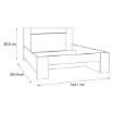 Forte Кровать 140x200 см Clif Old – Винтажное дерево/бетон, CLFL1141-C546 - Home Club, изображение 4