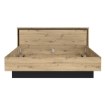 Forte Двоспальне ліжко 180x200 см Trondheim Дуб Artisan/Дуб чорний, TDHL1182-C773 - Home Club, зображення 2