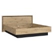 Forte Двоспальне ліжко 180x200 см Trondheim Дуб Artisan/Дуб чорний, TDHL1182-C773 - Home Club, зображення 3