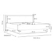 Forte Двоспальне ліжко 180x200 см Trondheim Дуб Artisan/Дуб чорний, TDHL1182-C773 - Home Club, зображення 6