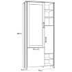 Forte Витрина 90 см Clif Old – Винтажный деревянный/бетон, CLFV721-C546 - Home Club, изображение 6