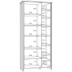 Forte Витрина 90 см Clif Old – Винтажный деревянный/бетон, CLFV721-C546 - Home Club, изображение 7