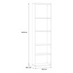Forte Открытый стеллаж 50 см Niko, дуб Artisan, NIKR70-D78 - Home Club, изображение 4