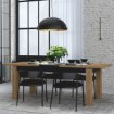 Forte Раздвижной стол 180x90 см Kaszimiro, дуб Waterford/чёрный, TBLT7034-M465 - Home Club