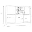 Forte Комод 115 см Best Chest Білий/Дуб Artisan, SQNK233-C804 - Home Club, зображення 8