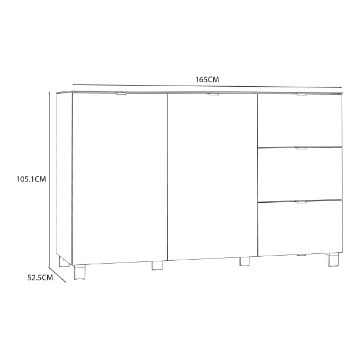 Forte Комод L/P, ENJK331-C605 - Home Club