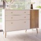 Forte Комод 125 см Harllson, белый/дуб Mauvella, HLTK221REC-M793 - Home Club