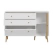 Forte Комод 125 см Harllson, белый/дуб Mauvella, HLTK221REC-M793 - Home Club, изображение 3