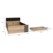 Forte Каркас 130 см Arank, дуб «Маувелла»/чёрный, AXKL1121-M635 - Home Club, изображение 8