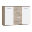 Forte Комод 120 см Antuza, белый/дуб Сонома, NTU231-Q45F - Home Club, изображение 4
