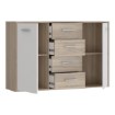 Forte Комод 120 см Antuza, белый/дуб Сонома, NTU231-Q45F - Home Club, изображение 5