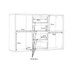 Forte Комод 120 см Antuza, белый/дуб Сонома, NTU231-Q45F - Home Club, изображение 10