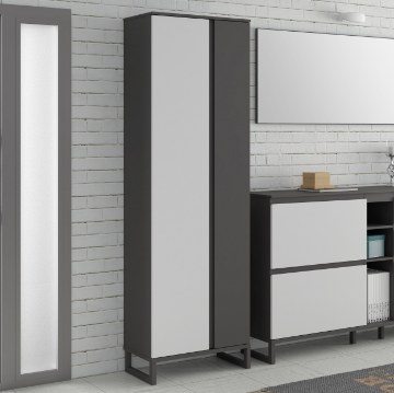 Forte Шкаф 70 см Quayle, цвет «Графит/Secret Grey», QXLS722-M732 - Home Club