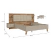 Forte Каркас 267 см Ricciano, цвет «Песочный»/«Дуб с сучками», RCQL1164B-Q250 - Home Club, изображение 13
