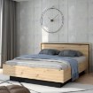 Forte Двуспальная кровать 160x200 см Trondheim, дуб Artisan/черный дуб, TDHL1162-C773 - Home Club