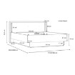 Forte Двуспальная кровать 160x200 см Trondheim, дуб Artisan/черный дуб, TDHL1162-C773 - Home Club, изображение 6