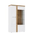 Forte Витрина шириной 100 см с подсветкой Tuluza, белый/дуб Artisan, TUZV621B-C843 - Home Club, изображение 2