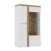 Forte Витрина шириной 100 см с подсветкой Tuluza, белый/дуб Artisan, TUZV621B-C843 - Home Club, изображение 3