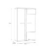 Forte Витрина шириной 100 см с подсветкой Tuluza, белый/дуб Artisan, TUZV621B-C843 - Home Club, изображение 5