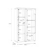 Forte Витрина шириной 100 см с подсветкой Tuluza, белый/дуб Artisan, TUZV621B-C843 - Home Club, изображение 6