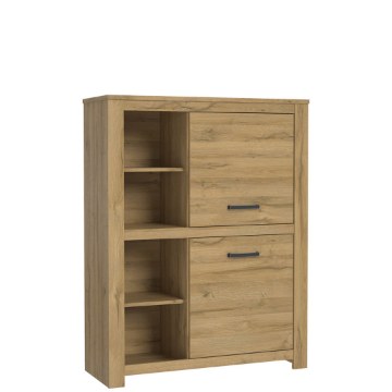 Forte Низька широка шафа, частково закрита, Havanna, дуб зі старінням, HVNS421R-D67 - Home Club